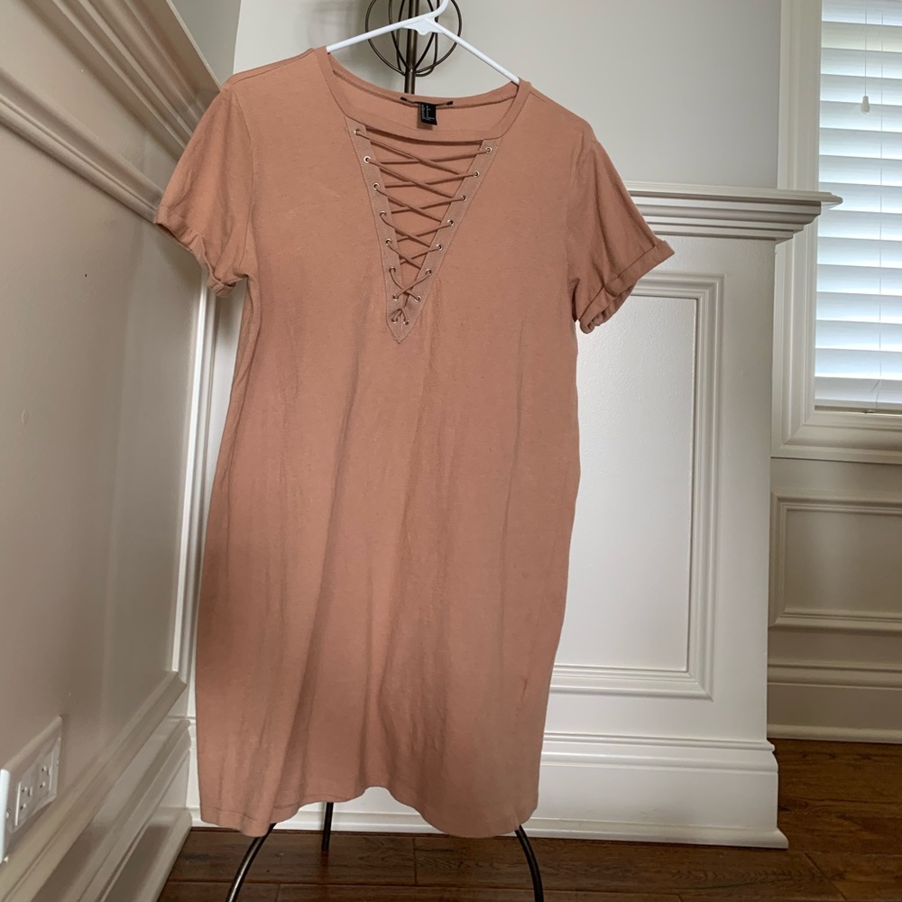 Tan T-shirt Dress